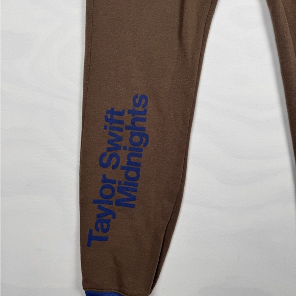 Women’s TAYLOR SWIFT Midnights Brown Sweat Pants Official Merch Small - Picture 3 of 6